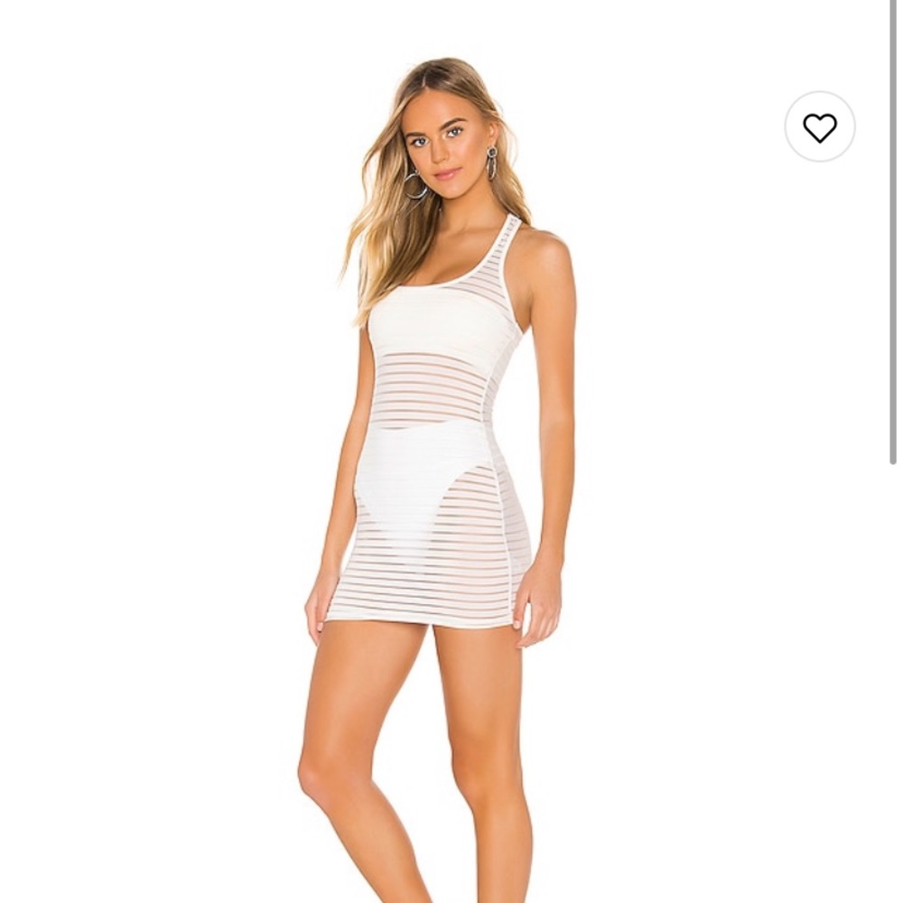 Revolve Superdown White Mesh Dress
